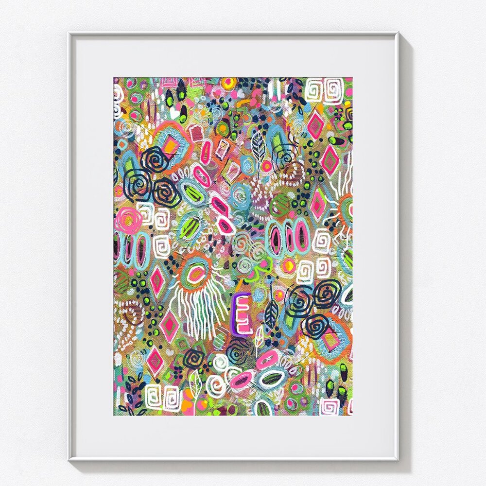 Colorful Art Prints,Giclee Prints, Abstract Art, Wall Art, Frame Yourself